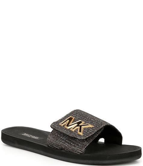 michael kors slides with matching purse|Michael Kors slides.